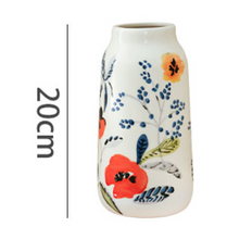 Load image into Gallery viewer, BestVase-Hand Painted Ceramic Vase Simple Style Decoration Viburnum Flower Pattern - BestVase