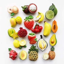 Load image into Gallery viewer, 3D Fruit Fridge Magnet Refrigerator Magnet Kitchen Decoration Cute Mini Fruit and Vegetables - BestVase