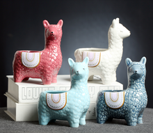 Load image into Gallery viewer, Alpaca Llama Vicuna Aipacos Ceramics Succulent Pots Mini Cute Flower Pots Small Vase Home Garden Balcony Decoration Planter - BestVase