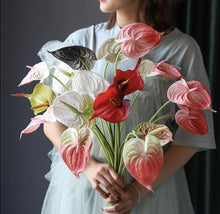 Load image into Gallery viewer, Anthurium Silk Flower Simulation Artificial Flower "Enthusiasm" "Ardour" - BestVase