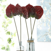 Load image into Gallery viewer, Anthurium Silk Flower Simulation Artificial Flower "Enthusiasm" "Ardour" - BestVase