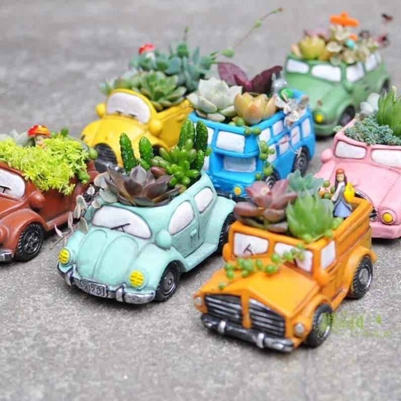 car succulent planter Mini Jeep Volkswagen Succulent Car Pots – BestVase