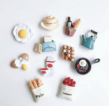 Load image into Gallery viewer, Cute 3D Resin Fridge Magnet Mini Food Kitchen Cartoon Bread Egg Refrigerator Message Sticker - BestVase