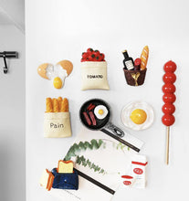 Load image into Gallery viewer, Cute 3D Resin Fridge Magnet Mini Food Kitchen Cartoon Bread Egg Refrigerator Message Sticker - BestVase