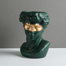 Load image into Gallery viewer, David Head Vase Succulent Pots Colorful Mask Cosmetic Brush Holder MakeUp Tools Greek Bust Mythology Figure Statue Home Table Decoration Inactive - BestVase