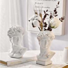 Load image into Gallery viewer, David Head Vase Succulent Pots Colorful Mask Cosmetic Brush Holder MakeUp Tools Greek Bust Mythology Figure Statue Home Table Decoration Inactive - BestVase
