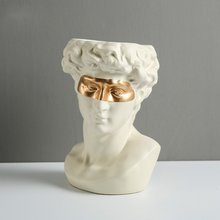 Load image into Gallery viewer, David Head Vase Succulent Pots Colorful Mask Cosmetic Brush Holder MakeUp Tools Greek Bust Mythology Figure Statue Home Table Decoration Inactive - BestVase