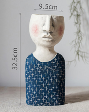 Load image into Gallery viewer, Head Planter Mother Father Family Vase Human Face Crude Pottery Flowerpot Planter Decoration - BestVase