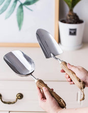 Load image into Gallery viewer, Garden Shovel Fork Flower Cultivating Plant Soil Transplanter Wooden Handle Gardening Hand Tools - BestVase