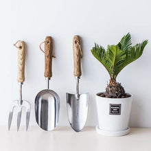 Load image into Gallery viewer, Garden Shovel Fork Flower Cultivating Plant Soil Transplanter Wooden Handle Gardening Hand Tools - BestVase