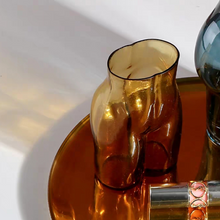 Load image into Gallery viewer, Body Glass Vase Human Creative Handmade Flower Pots Smooth Transparent Flower Cutting Table Window Decoration Garden Gift - BestVase