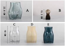 Load image into Gallery viewer, Body Glass Vase Human Creative Handmade Flower Pots Smooth Transparent Flower Cutting Table Window Decoration Garden Gift - BestVase