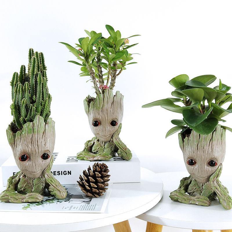 groot in plant pot Groot Baby Flowerpot Flower Pot Planter Figurines Tree Man – BestVase
