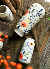 Load image into Gallery viewer, BestVase-Hand Painted Ceramic Vase Simple Style Decoration Viburnum Flower Pattern - BestVase