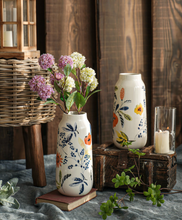 Load image into Gallery viewer, BestVase-Hand Painted Ceramic Vase Simple Style Decoration Viburnum Flower Pattern - BestVase