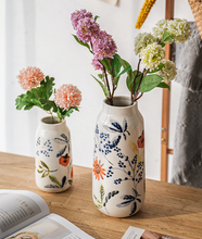 Load image into Gallery viewer, BestVase-Hand Painted Ceramic Vase Simple Style Decoration Viburnum Flower Pattern - BestVase