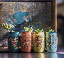 Load image into Gallery viewer, Hand-painted Flower Pattern Ceramic Colorful Vase Pots Garden Decoration - BestVase