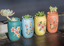 Load image into Gallery viewer, Hand-painted Flower Pattern Ceramic Colorful Vase Pots Garden Decoration - BestVase