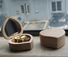 Load image into Gallery viewer, Music Box Heart Shape Bronze And Gold Movement Wooden Cover HandMade Valentine's Day Custom Gift Customization For Love For Children - BestVase