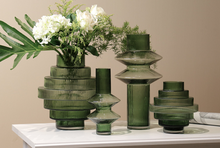 Load image into Gallery viewer, Glass Stripe Vase Transparent Geometry Steps Flower Cutting Planter Living Room Desk Home Decoration Creative Gift - BestVase