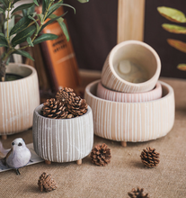 Load image into Gallery viewer, Mini Succulent Pots With Wooden Leg Cement Flower Vase Planter Cute Fleshy Art Cylindrical Simple Style Planter Garden Balcony Decoration - BestVase