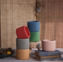 Load image into Gallery viewer, Morandi Color Flower Succulent Pots Colorful Mini Vase Cute Fleshy Art Cylindrical Simple Style Planter Garden Balcony Decoration - BestVase