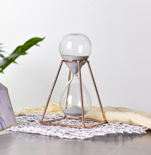 Load image into Gallery viewer, 30/60 Mins 1 Hour Hourglass Clock Sand Glass Table Desk Office Decoration Champagne Black Gold Metal Frame Sandglass Sand Timer Egg Timer Inactive - BestVase
