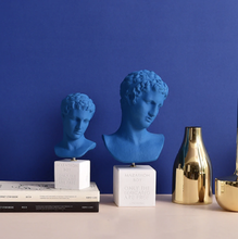 Load image into Gallery viewer, Klein Blue David's Head Ceramic Statue