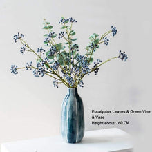 Load image into Gallery viewer, White Blue Simple Style Ceramic Vase Table Living Room Decoration - BestVase
