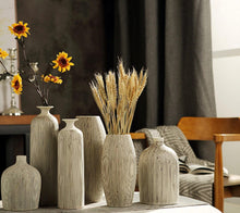 Load image into Gallery viewer, Wooden Texture Simple Ceramic Vase HandMade - BestVase