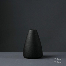 Load image into Gallery viewer, Black as Night Textured Ceramic Vases