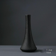Load image into Gallery viewer, Black as Night Textured Ceramic Vases