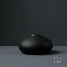 Load image into Gallery viewer, Black as Night Textured Ceramic Vases