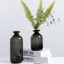 Load image into Gallery viewer, Smoky Black Glass Vase