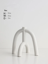 Load image into Gallery viewer, Abstract Arch Ceramic Candle Holders