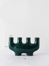 Load image into Gallery viewer, Abstract Arch Ceramic Candle Holders