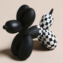Load image into Gallery viewer, Deluxe Black & White Balloon Dog - Hand Painted Resin