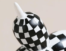 Load image into Gallery viewer, Deluxe Black & White Balloon Dog - Hand Painted Resin