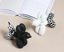 Load image into Gallery viewer, Deluxe Black & White Balloon Dog - Hand Painted Resin