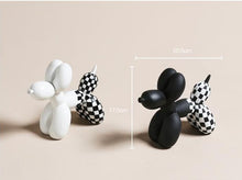 Load image into Gallery viewer, Deluxe Black & White Balloon Dog - Hand Painted Resin