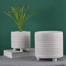 Load image into Gallery viewer, Textured Dot Footed Ceramic Planters