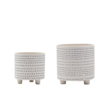 Load image into Gallery viewer, Textured Dot Footed Ceramic Planters