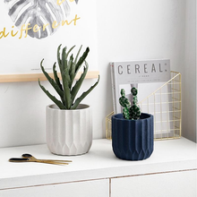 Load image into Gallery viewer, Polygon Textured Ceramic Planters