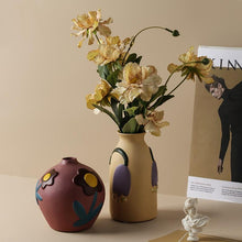 Load image into Gallery viewer, Flower Cutout Ceramic Vases