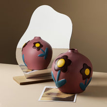 Load image into Gallery viewer, Flower Cutout Ceramic Vases