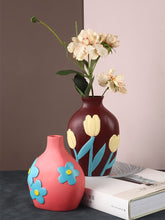 Load image into Gallery viewer, Flower Cutout Ceramic Vases