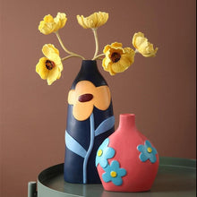 Load image into Gallery viewer, Flower Cutout Ceramic Vases