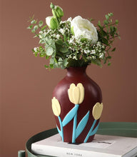 Load image into Gallery viewer, Flower Cutout Ceramic Vases