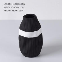 Load image into Gallery viewer, Contrast Ribbon Textured Ceramic Vase