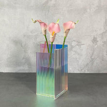 Load image into Gallery viewer, Rainbow Ripple Acrylic Vase & Desk Organizer